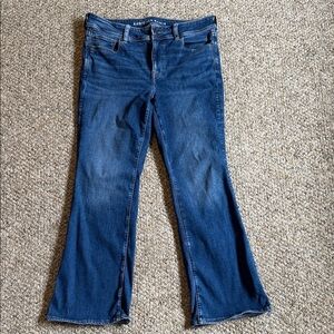 American Eagle Outfitters Dark Blue Flare Jeans